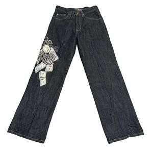 Vintage Ecko Unltd Embroidered Baggy Jeans Mens 30 Waist 30 Length